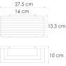Полка металлическая WASSERKRAFT K-711GUN METAL K-711GM